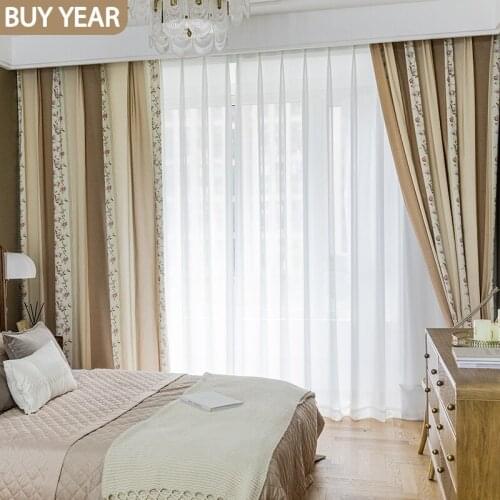 Modern Curtains for Living Dining Room Bedroom Simple Curtains Polyester-cotton Printed Curtains Tulle Curtains Finished Custom