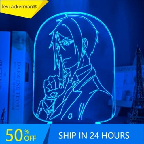 Anime Light Black Butler Led Night Light for Bedroom Decoration Colorful Nightlight Anime Gift 3d Lamp Black Butler