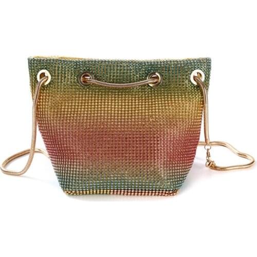 Diamond Women Mini Chain Shoulder Purses And Handbags Crystal Clutch Evening Bags Rhinestone Party Crossbody Bag