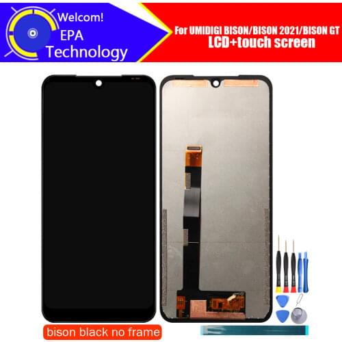 UMIDIGI BISON LCD Display+Touch Screen Digitizer 100%Original Tested LCD Screen Glass Panel For UMIDIGI BISON GT+tools+Adhesive