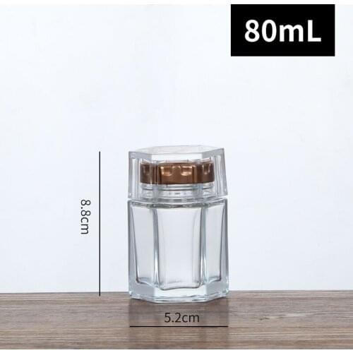 1pcs 80ml transparent glass bottles jam jars of honey Food storage tank Sealed storage tank honey glass jar for wedding decor