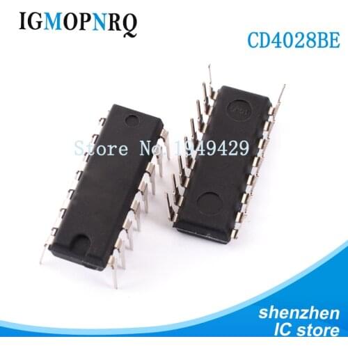 10PCS/lot CD4028BE DIP16 CD4028 Encoder, decoder, multiplexer and demultiplexer BCD-to-Decimal