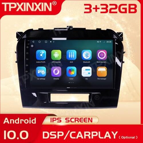2 Din Carplay Android Radio Receiver Multimedia Stereo For Suzuki Vitara 4 2014 2015 2016 2017 2018 GPS Audio Recorder Head Unit