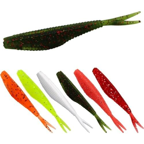20/300PCS 6cm1.5g Soft Bait Catfish Luer Lure Worm Sea Freshwater Salmon Weever Topmouth Culter Mandarin Fish