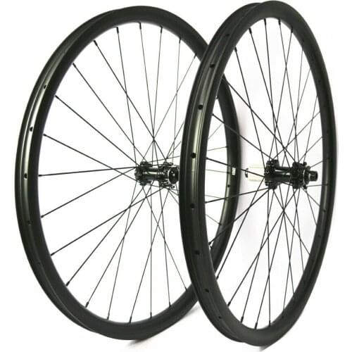29er Carbon MTB Wheels 33mm Width Powerway M42 Straight Pull Hub UD Matt 28Hole mountain bike wheel