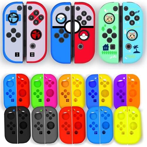 4 in 1 Joy con Silicone Rubber Skin Case Cover for Nintendo Switch Joycon Controller Protection Sleeve Case