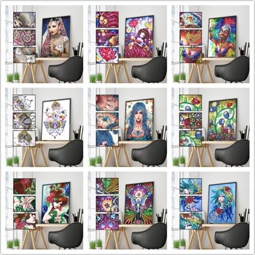 5D Diamond Painting Shaped Diamond Animal Flower Flower Diamond Embroidery Sticker Mosaic Home Decoration