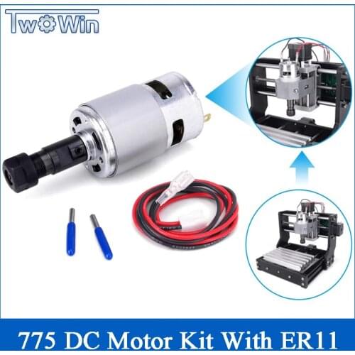 775 DC Motor 12V-24V 10000 RPM Mini Electric Motor Double Ball Bearing Large Torque High Power Motor for DIY Parts 3018 Machine
