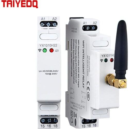 Din Rail WIFI Circuit Breaker Smart Control Switch Relay Support IOS Android Smart Config YX1010/1011 AC240V 10A