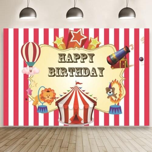 Circus Super Show Balloon Cartoon Birthday Party Backdrop Baby Shower Background Prop Decoration Studio Photography Poster