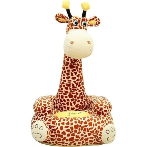 Dorimytrader Big Soft Giraffe Kids Sofa Cartoon Animals Cat Toy Baby Chair Kindergarten Seat 31inch 80cm DY60354