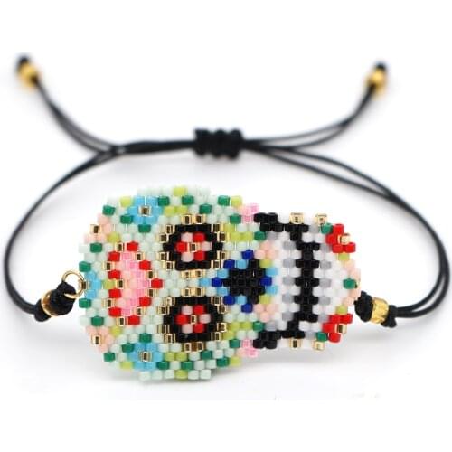 Go2boho Skull Charms Bracelet Pulseras Mujer Moda 2019 Mexican Women Skull Punk MIYUKI Bracelets Jewelry Accessories Handmade
