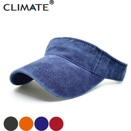 CLIMATE Blank Sun Visor Hat Fishing Hunting Summer Cap Cool Colorful Hat Visors Man Woman Outdoor Sports Adjustable Sun Hat Caps