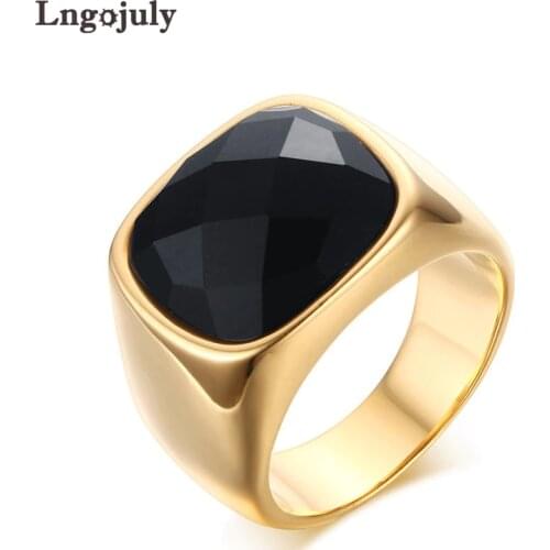 New Titanium Steel Fashion Rings For Men Engagement Wedding Party Luxury Ring Fine Jewelry Gothic Accessoeries Gifts