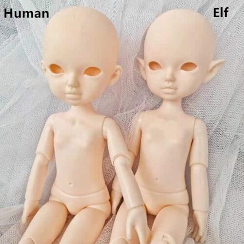 8 Inch BJD Doll Normal Skin Nude Doll 22cm Heigh Elf Doll DIY Toys No Make Up Head Random Eyes As Gift