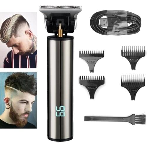 Hair Clipper T9 Electric Hair Trimmer Rechargeable Hair Cutter Machine 0Mm Shaving Barber Hair Remove Hair Styling Tool for Men