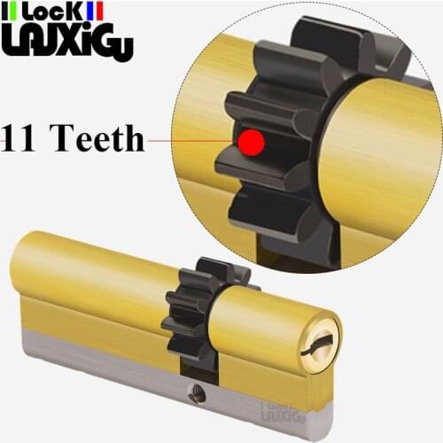 Common 11 teeth Super C level lock Security Copper Lock Cylinder Interior Bedroom Living Brass Locking Security Door lock