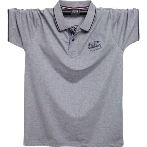 2019 New Arrival Fashion Super Large Short Sleeve Casual Turn-down Collar Knitted T-shirt Men Plus Size M L XL 2XL 3XL 4XL 5XL