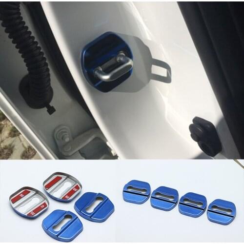 Excellent Stainless Steel Door Lock Buckle Protective Cover Auto Case For Nissan Micra K13 2010-3016 Car Styling
