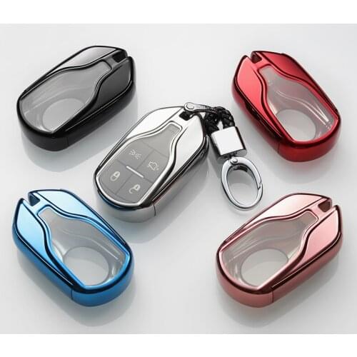 Transparent TPU material Car key bag car key case car key chain suitable for Maserati quattroporte Ghibli SUV levante