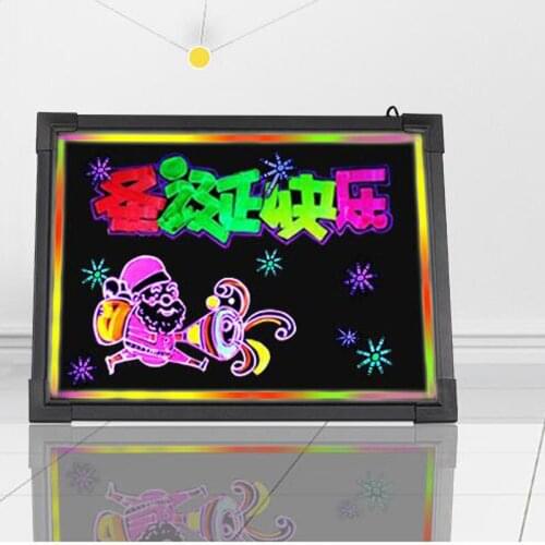12x16" Flashing LED Writing Board Menu Sign Fluorescent Message Erasable YLW003