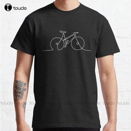 Cycle Bicycle Bike Single Line Minimal Sketch Continuous Line Art Simple But Gorgeous And Aesthetic Cyclist T-Shirt Tee Shirt