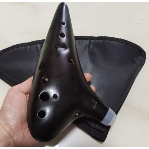 High quality 12 holes AF burn ocarina flute ALTO F music instrument great sound