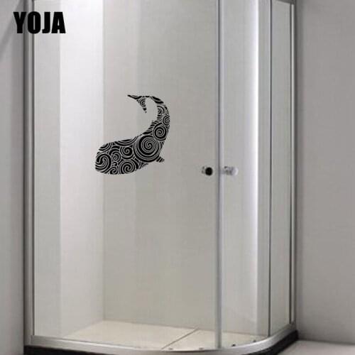 YOJA 26x24.3CM Bathroom Shower Creative Whale Decal Decoration Home Wall Stickers G2-0532