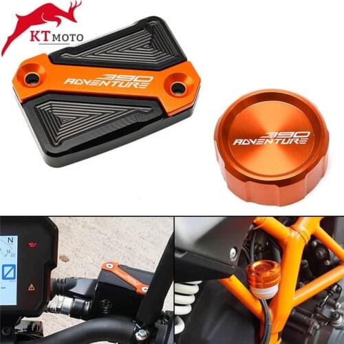 For KTM 390Adventure 390adv 390 Adventure adv 2019-2021 Motorcycle CNC Rear & Front Brake Fluid Reservoir Cap Cylinder cover