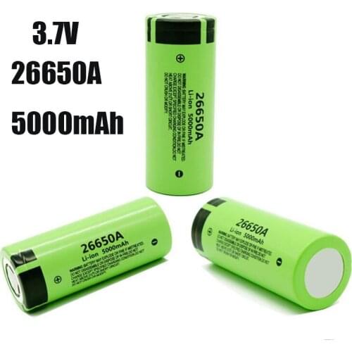 100% original.26650A.20A.de energia bateria de litio recargabie.26650A.3.7v.5000mAh.conveniente.Durable.and.stabie
