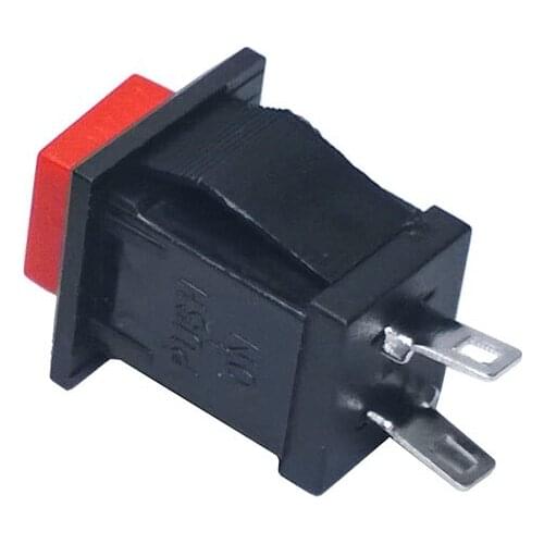 100 pcs/lot DS-431 2 Pin Red 250V 2A push button Switch Reset Snap-in SPST ON OFF Rocker Position