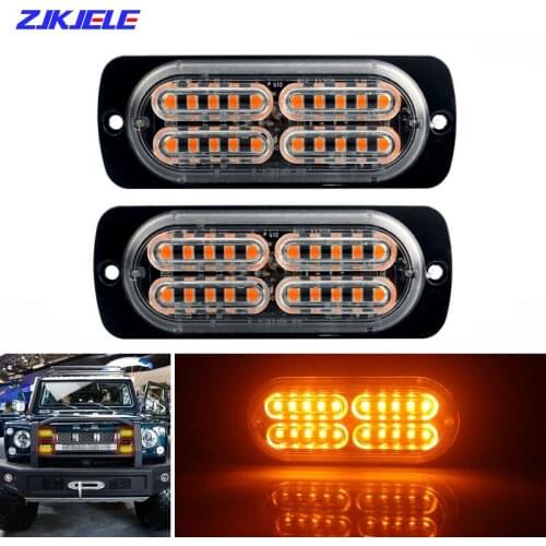20 LEDs Car Strobe Police Caution Warning Light Grill Flashing Breakdown Emergency Lightbar Car Side Lamp Truck Trailer Beacon