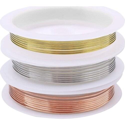 3 Rolls 18 Gauge Jewelry Copper Craft Wire,Tarnish Resistant Jewelry Beading Wire for Jewelry Making Supplies & Crafting