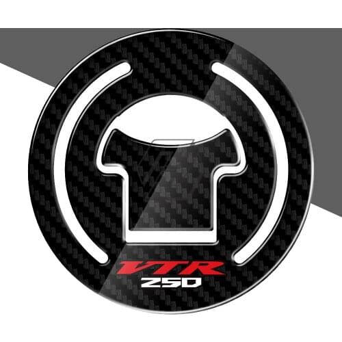 3D Carbon-look Motorcycle Fuel Gas Cap Protector Decals Case for HONDA VTR250 VTR 250 1997-2012