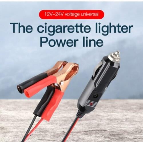 12V Automotive Electrical Clip-on Cable Car Battery to Car Power Adapter Plug Socket Cord with 15A Fuse