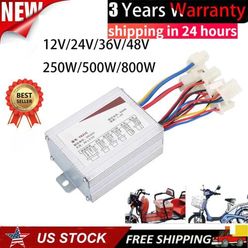 DC Electric Bicycle Controller 24V/36V/48V 250W/350W/500W/800W Electric Bike Motor Brushed Controller E-bike Accessory