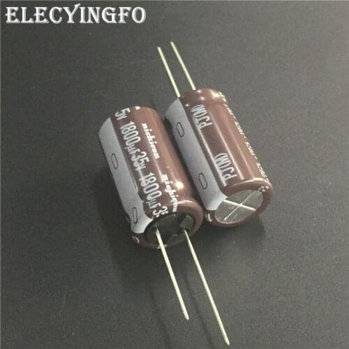 10pcs 1800uF 35V NICHICON PJ Series 16x30mm Low Impedance Long Life 35V1800uF PSU Aluminum Electrolytic capacitor