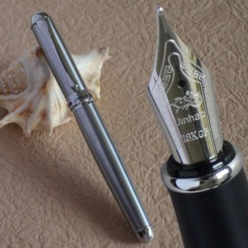 FOUNTAIN PEN 18KGP 0.7mm BROAD NIB JINHAO X750 NOBLE GREY BUSINESS OFFICE STATIONERY BLACK BLUE WINE 15 COLORS SELECT JINHAO 750