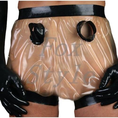 Free shipping! Sexy exotic latex pants for man