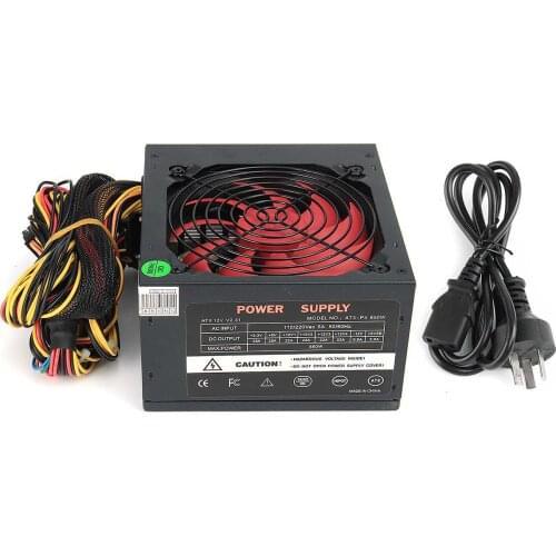 850W PC Power Supply 110V-230V 120mm LED Fan 24 Pin PCI SATA ATX 12V Active PFC PC Computer Power Supply For Intel AMD Computer