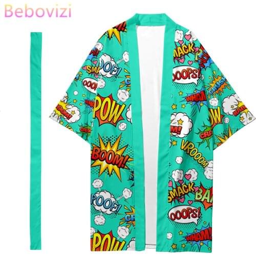Plus Size XXS-6XL Pop Element Long Style Loose Japanese Cardigan Women and Men Harajuku Haori Kimono Cosplay Top Yukata Robe