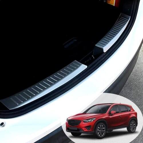 For Mazda cx-5 cx5 2016 2015 2014 2013 Car Rearguards Stainless Steel Rear Bumper Trunk Fender Sill Plate Protector Guard Covers