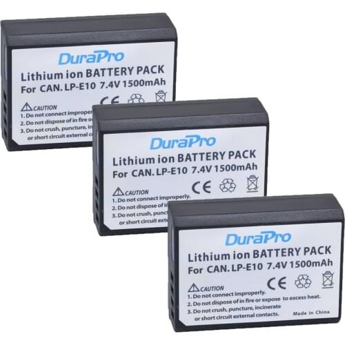 3pcs LP-E10 LP E10 Rechargeable Camera Battery For Canon EOS 1100D 1200D Kiss X50 X70 Rebel for T3 T5 EOS1100D EOS1200D