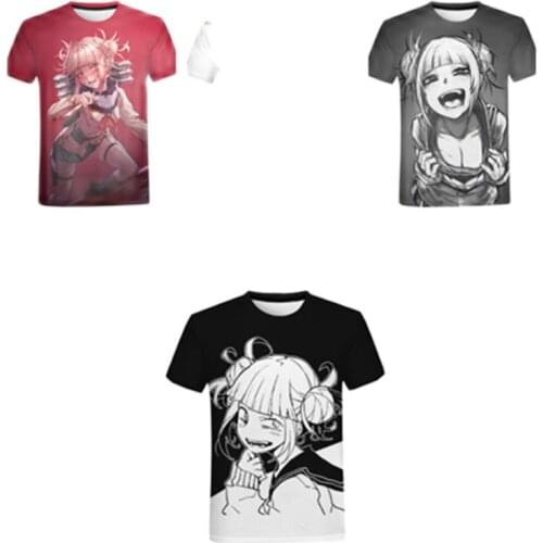 Himiko Toga 3D Printed T Shirt Men Women Summer Fashion Casual T Shirts My Hero Academia Anime Harajuku Style Plus Size T Shirt