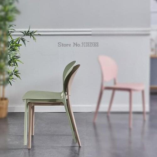 Ins net red chair nordic simple plastic chair home dining chair adult leisure creative desk chair back stool