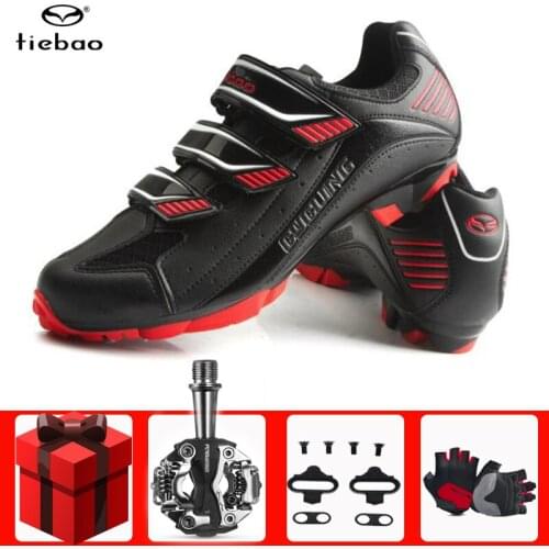 Tiebao Cycling Shoes Men sapatilha ciclismo mtb sneakers chaussure vtt mountain Bike Athletic Rubber Soles Self-Locking Shoes