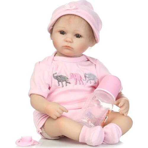 40cm Soft silicone reborn baby doll toys play house toys girl doll handmade bebe girl reborn fashion kids dolls collection