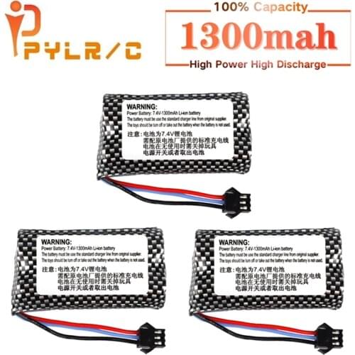 PYL Power 7.4v 1300mAh Li-ion battery for Watch Gesture Sensing Twisted RC stunt car 1-10Pcs 18650 7.4v battery FOR RC Cars