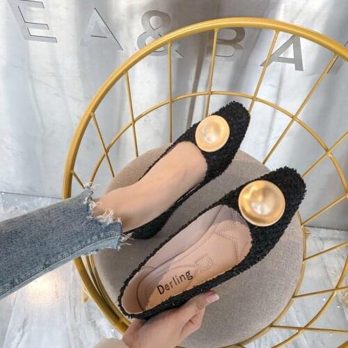 Spring/Autumn Fashion Womens Square Toe Flat Shoes Simple Light Weight Comfortable Wild Loafers Shoe Zapatos De Mujer W28-30