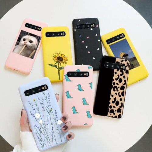 For Samsung Galaxy S10 Plus S10e Soft Silicone Case Leopard Love Back Cover For Samsung S10 S 10 E S10+ S10Plus Fundas Etui Capa